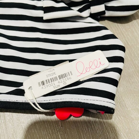 Mixed Brand Women's Black and White Strip Bikini Set BNWT - Picture 3 of 9